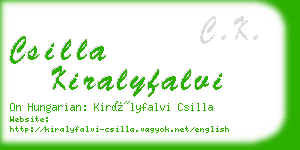 csilla kiralyfalvi business card